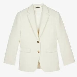 The Kooples Single Breasted Cotton Blend Blazer